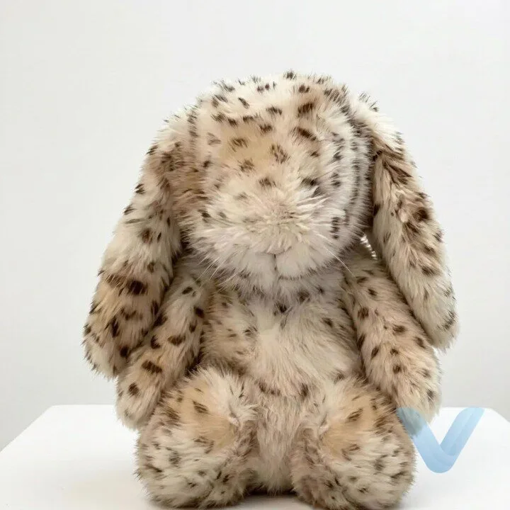 Jellycat cream and brown leopard-spotted plush bunny rabbit 6 Jellycat cream and brown leopard-spotted plush bunny rabbit