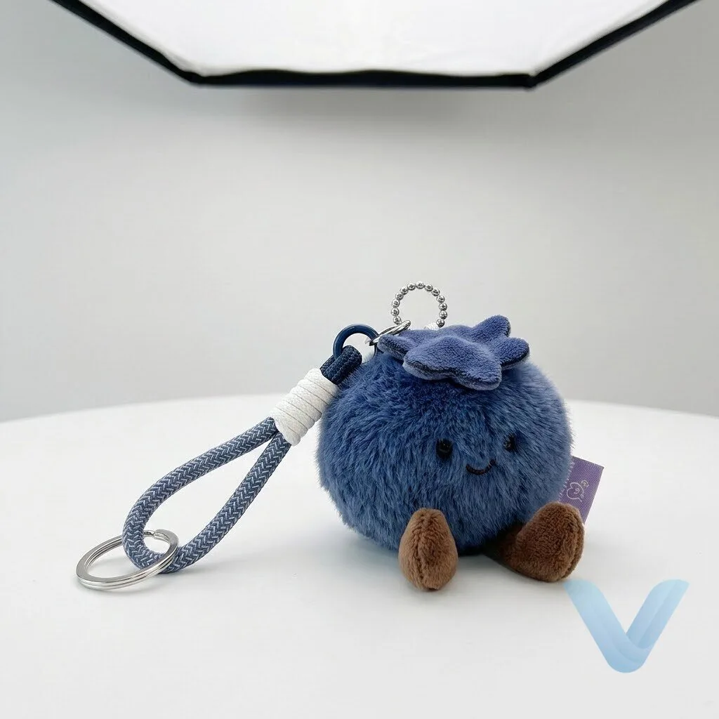 Cute Blueberry Plush Keychain 5 Cute Blueberry Plush Keychain