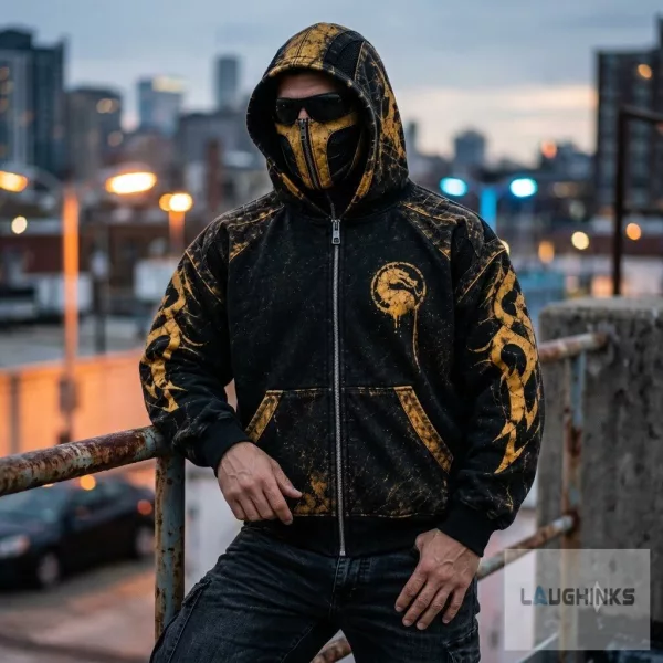 Replica h&m mortal kombat scorpion hoodie