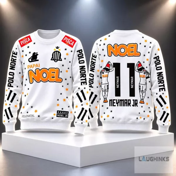 Ugly Neymar Jr Papai Noel 11 Soccer Christmas Graphic Sweatshirt