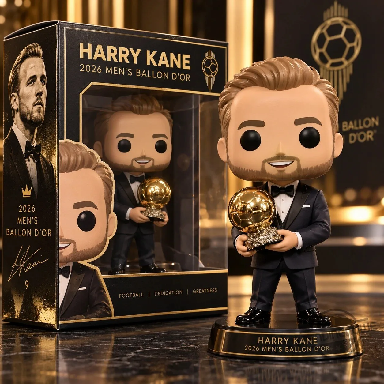 Harry Kane 2026 Men's Ballon d'Or Vinyl Funko Pop Figure
