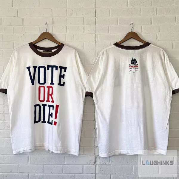 2004 P Diddy Citizen Change Vote or Die Ringer Tee Shirt Reprinted 2 2004 P Diddy Citizen Change Vote or Die Ringer Tee Shirt Reprinted