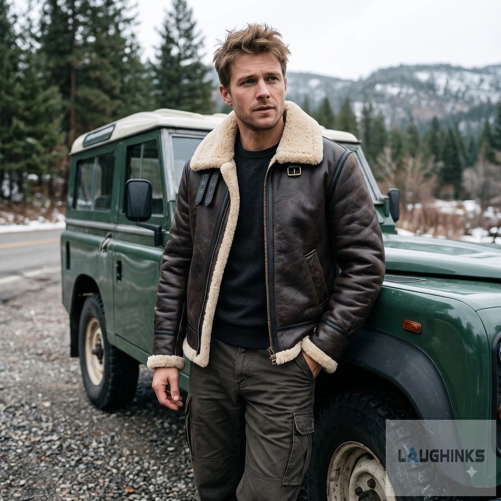 leon kennedy re4 shearling leather jackets brown resident evil cosplay costume shirt Leon Kennedy RE4 Shearling Leather Jackets Brown Resident Evil Cosplay Costume Shirt – image 3 of 6