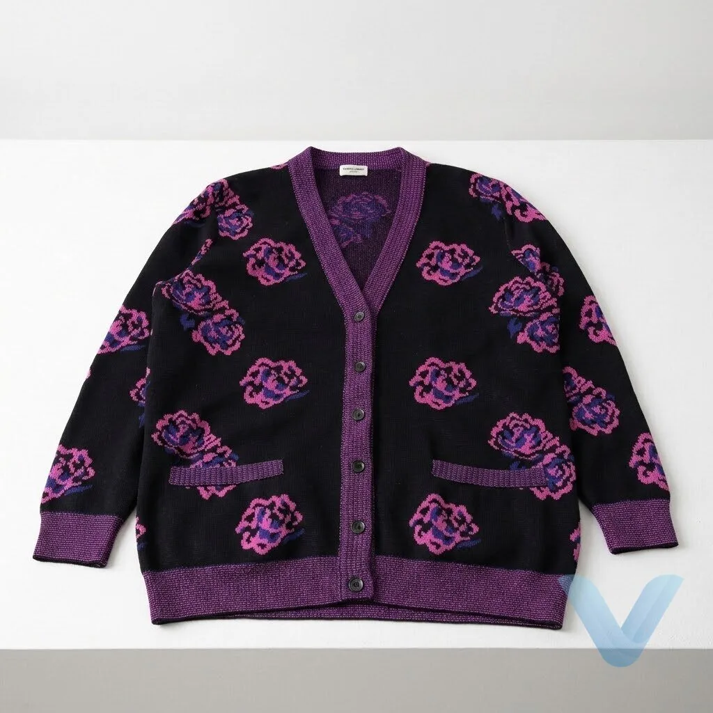 G Dragon Saint Laurent Ss16 Rose-Jacquard Cardigan Sweater 5 G Dragon Saint Laurent Ss16 Rose-Jacquard Cardigan Sweater