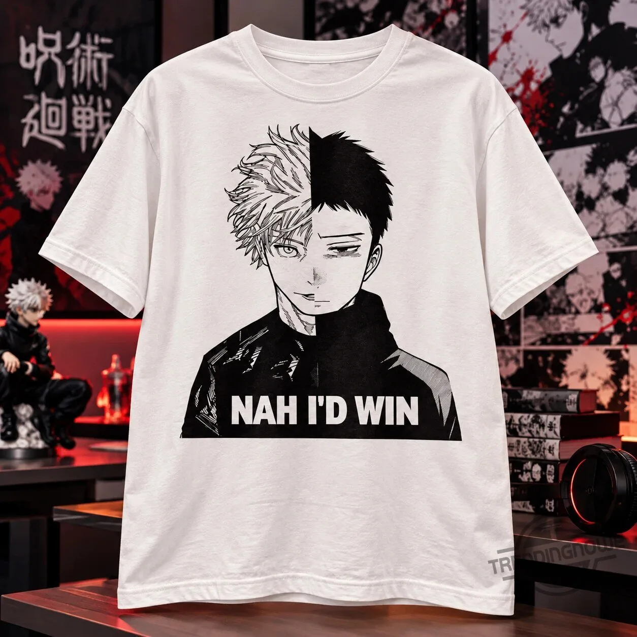 Gojo And Sukuna Nah I'd Win Anime Split Face Shirt