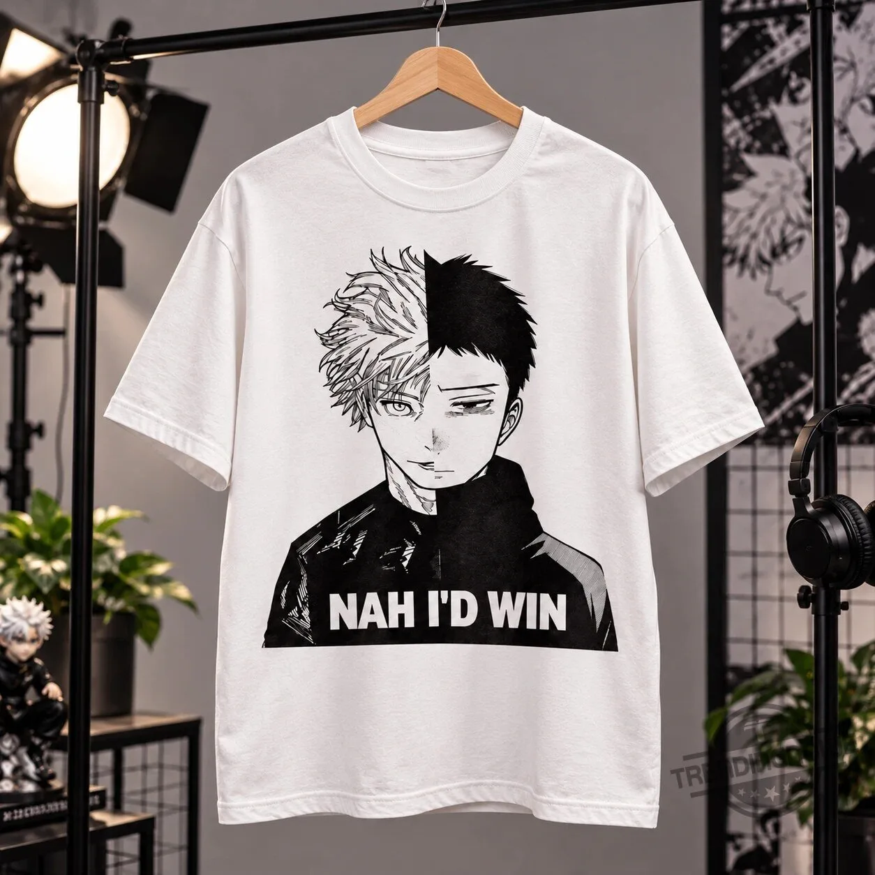 Gojo And Sukuna Nah I'd Win Anime Split Face Shirt 9 Gojo And Sukuna Nah I