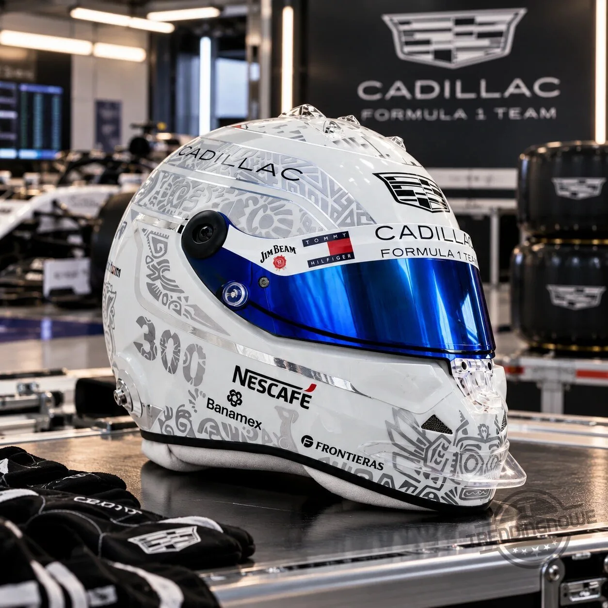 Sergio Perez 300th F1 Race Helmet Replica 2026 Mexico City GP Cadillac Edition 5 Sergio Perez 300th F1 Race Helmet Replica 2026 Mexico City GP Cadillac Edition