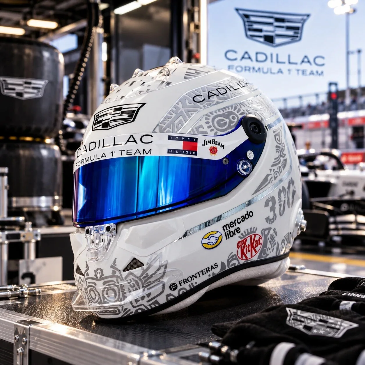 Sergio Perez 300th F1 Race Helmet Replica 2026 Mexico City GP Cadillac Edition 6 Sergio Perez 300th F1 Race Helmet Replica 2026 Mexico City GP Cadillac Edition