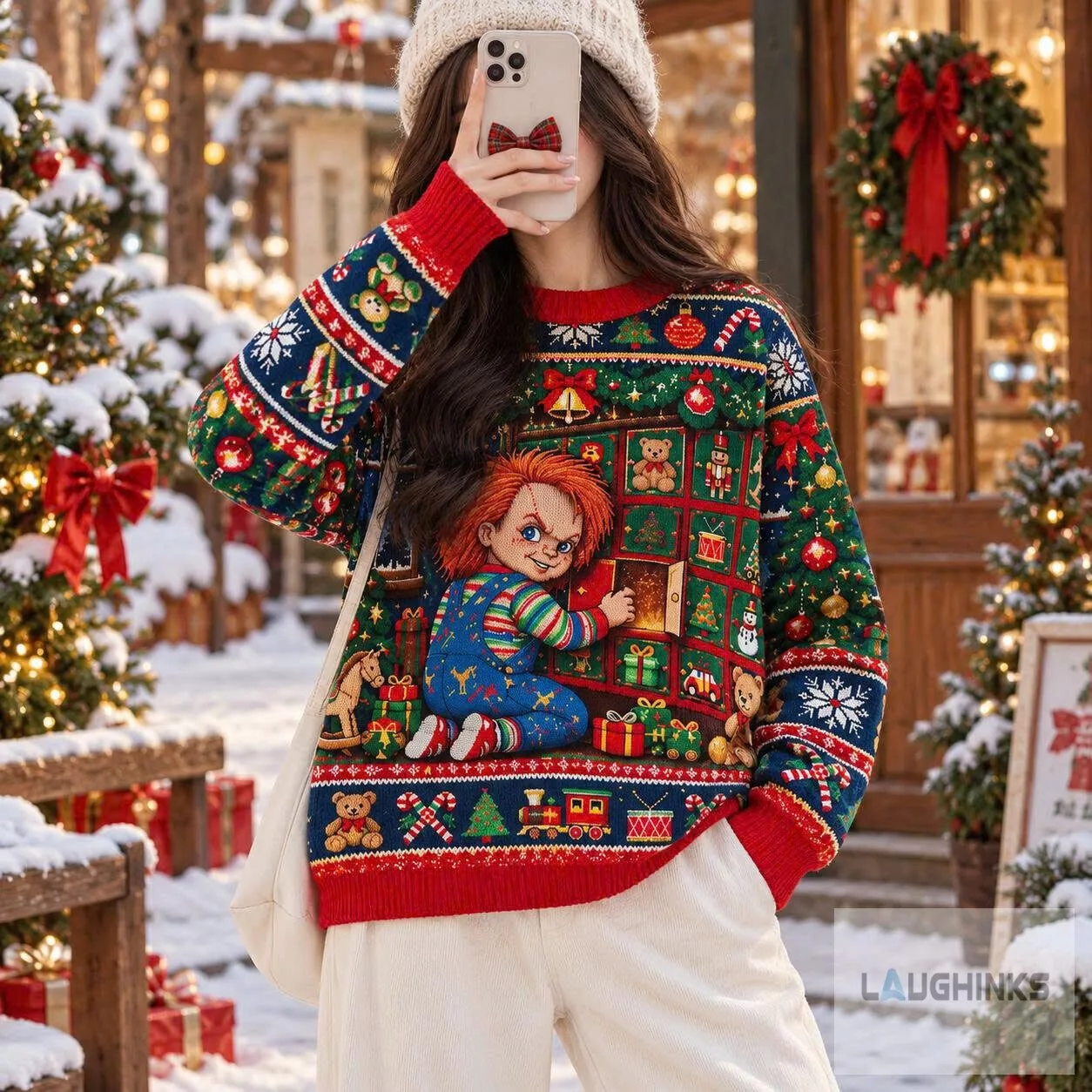 Ugly Chucky Horror Movie Christmas Advent Calendar Sweater Graphic Knit Apparel 7 Ugly Chucky Horror Movie Christmas Advent Calendar Sweater Graphic Knit Apparel