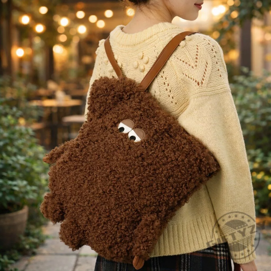 ROOTOTE featuring small peering eyes tote bag and backpack 4 ROOTOTE featuring small peering eyes tote bag and backpack product image showing design and details