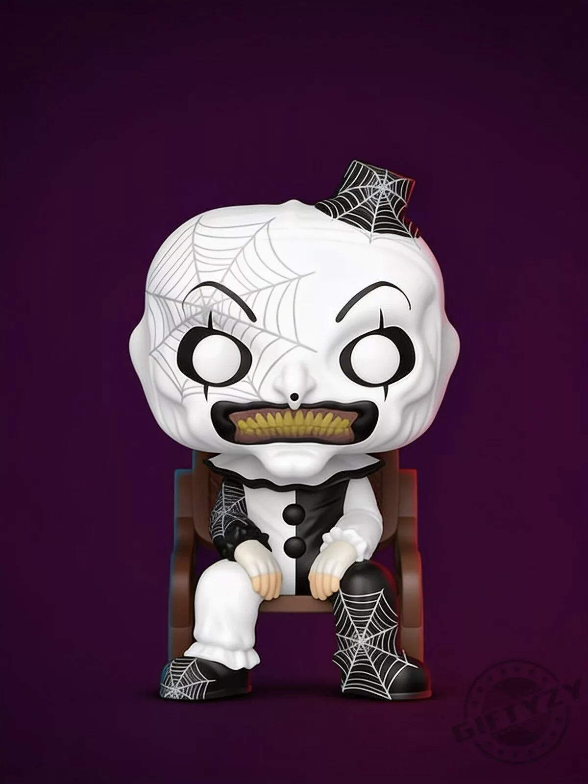 Halloween Pop! Art the Clown on Rocking Chair figure 2 Halloween Pop! Art the Clown on Rocking Chair figure product image showing design and details