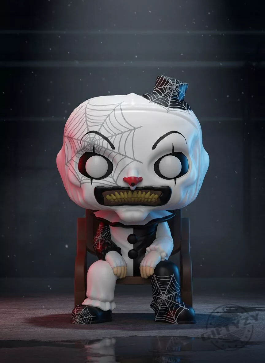 Halloween Pop! Art the Clown on Rocking Chair figure 3 Halloween Pop! Art the Clown on Rocking Chair figure product image showing design and details