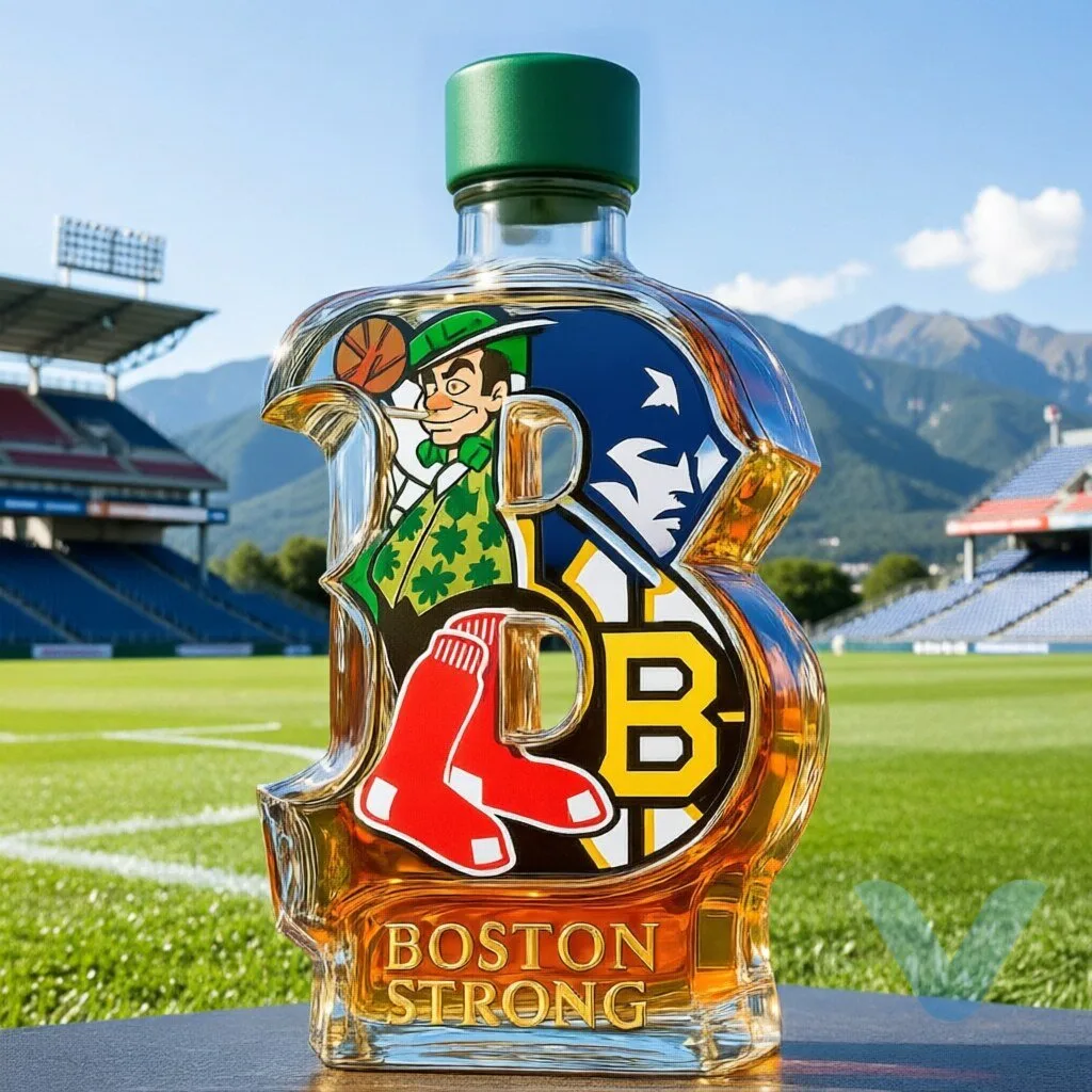 Boston Teams Champions Legacy Whiskey Decanter, Tribute to Sports Legends 6 Boston Teams Champions Legacy Whiskey Decanter, Tribute to Sports Legends
