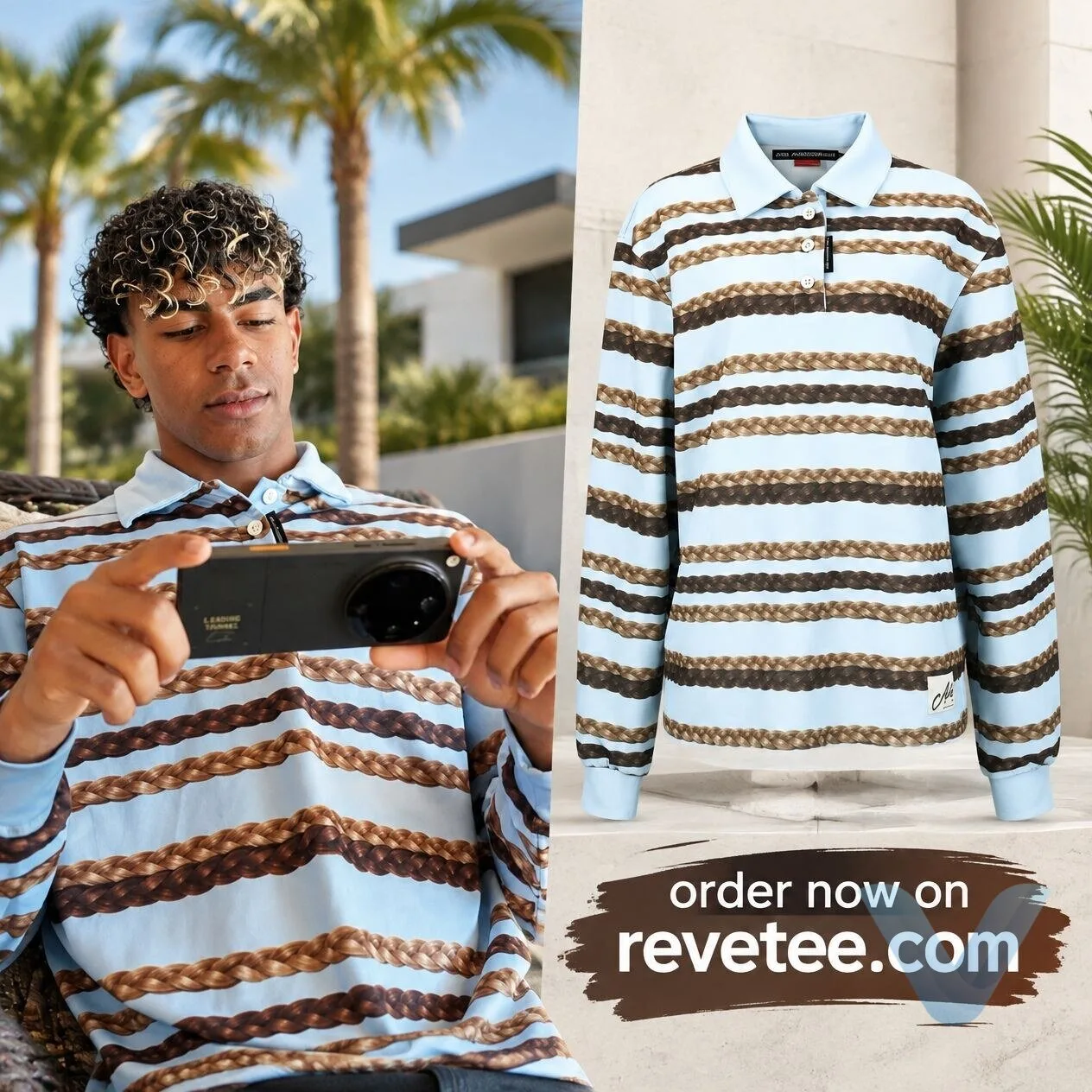 Lamine Yamal HAIR BRAID STRIPE COLLAR T SHIRT 5 Lamine Yamal HAIR BRAID STRIPE COLLAR T SHIRT