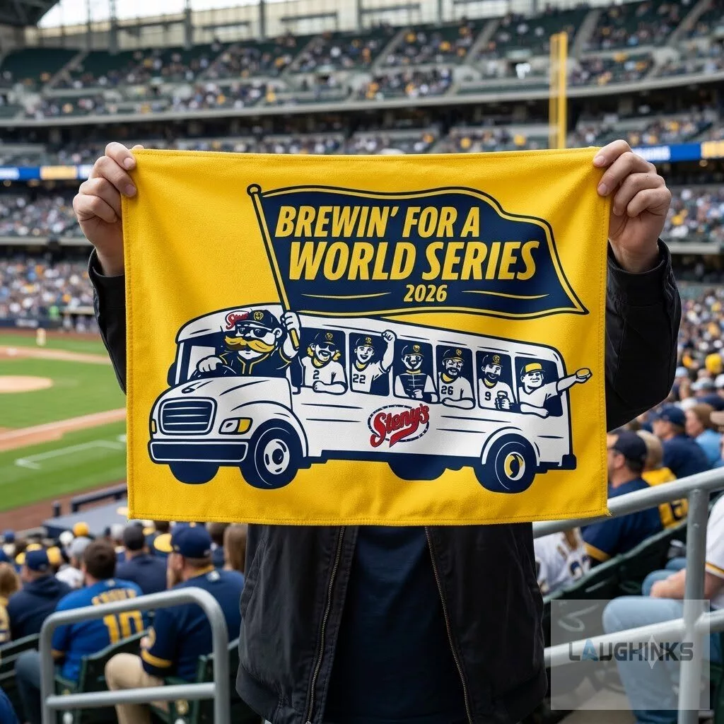milwaukee brewers rally towel 2026 world series steny's bar giveaway yellow Milwaukee Brewers Rally Towel 2026 World Series Steny's Bar Giveaway Yellow