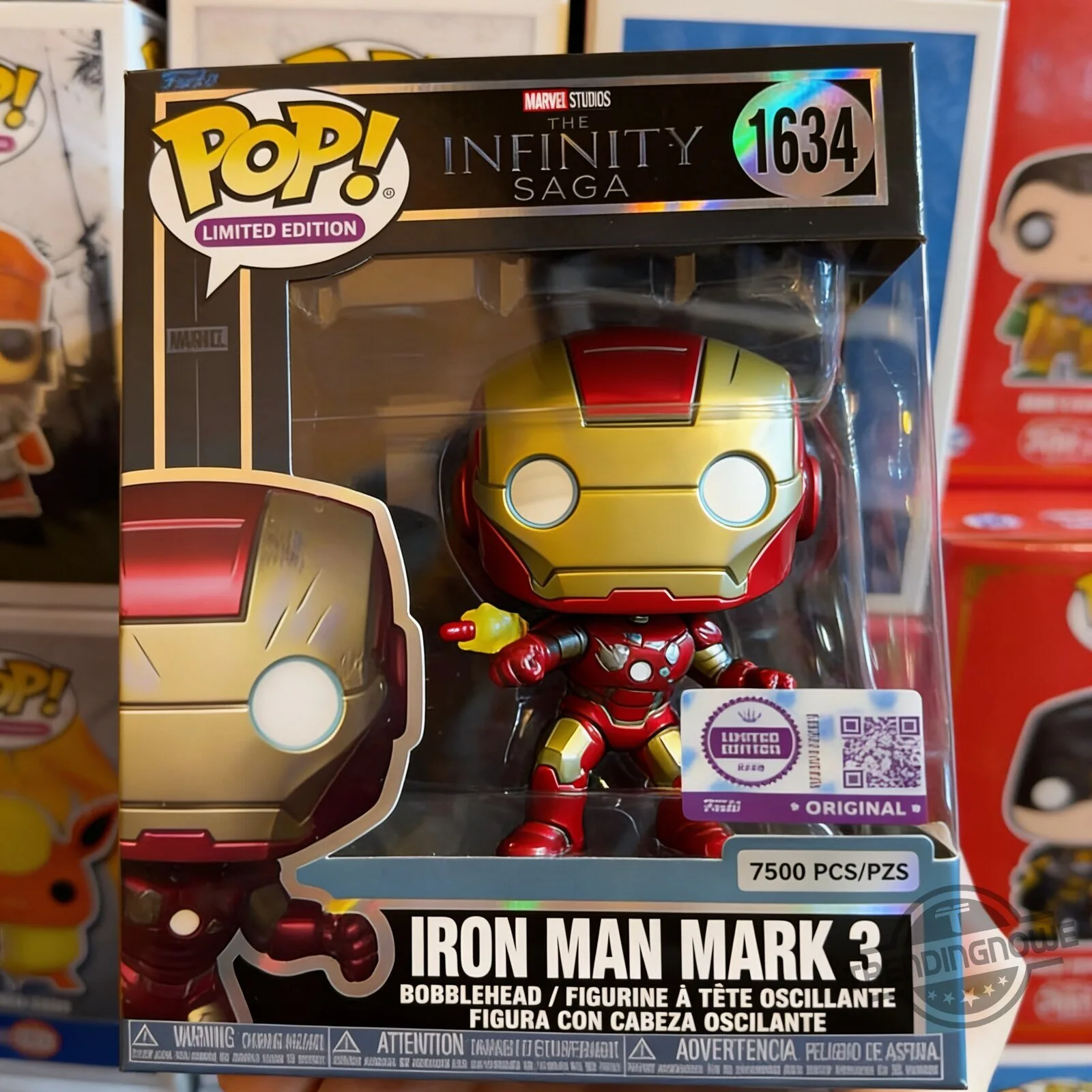 Marvel Iron Man Mark 3 #1634 Limited Edition 7500 Funko Pop Figure 5 Marvel Iron Man Mark 3 #1634 Limited Edition 7500 Funko Pop Figure