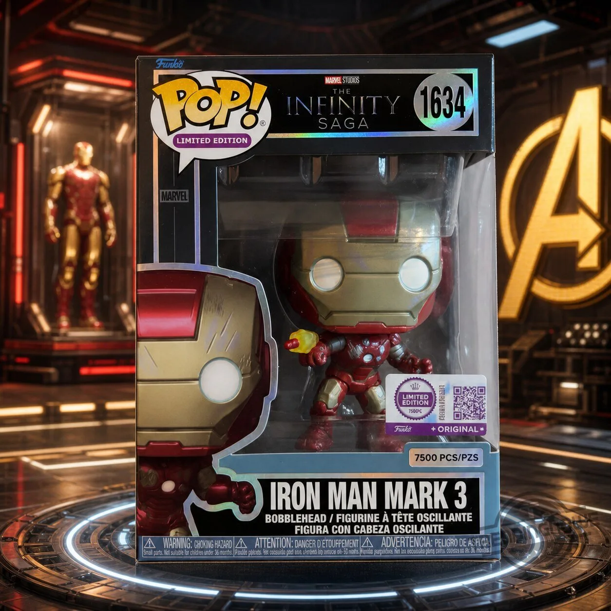 Marvel Iron Man Mark 3 #1634 Limited Edition 7500 Funko Pop Figure 7 Marvel Iron Man Mark 3 #1634 Limited Edition 7500 Funko Pop Figure