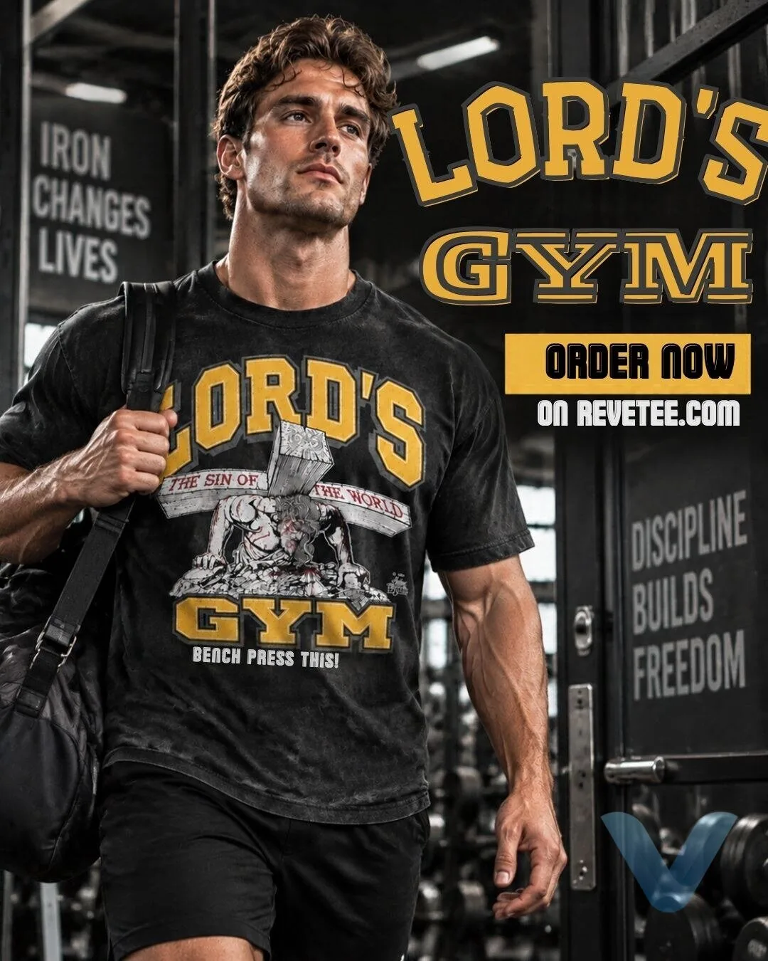 Christian McCaffrey Lords Gym Bench Press This Shirt Christian McCaffrey Lords Gym Bench Press This Shirt – image 2 of 5