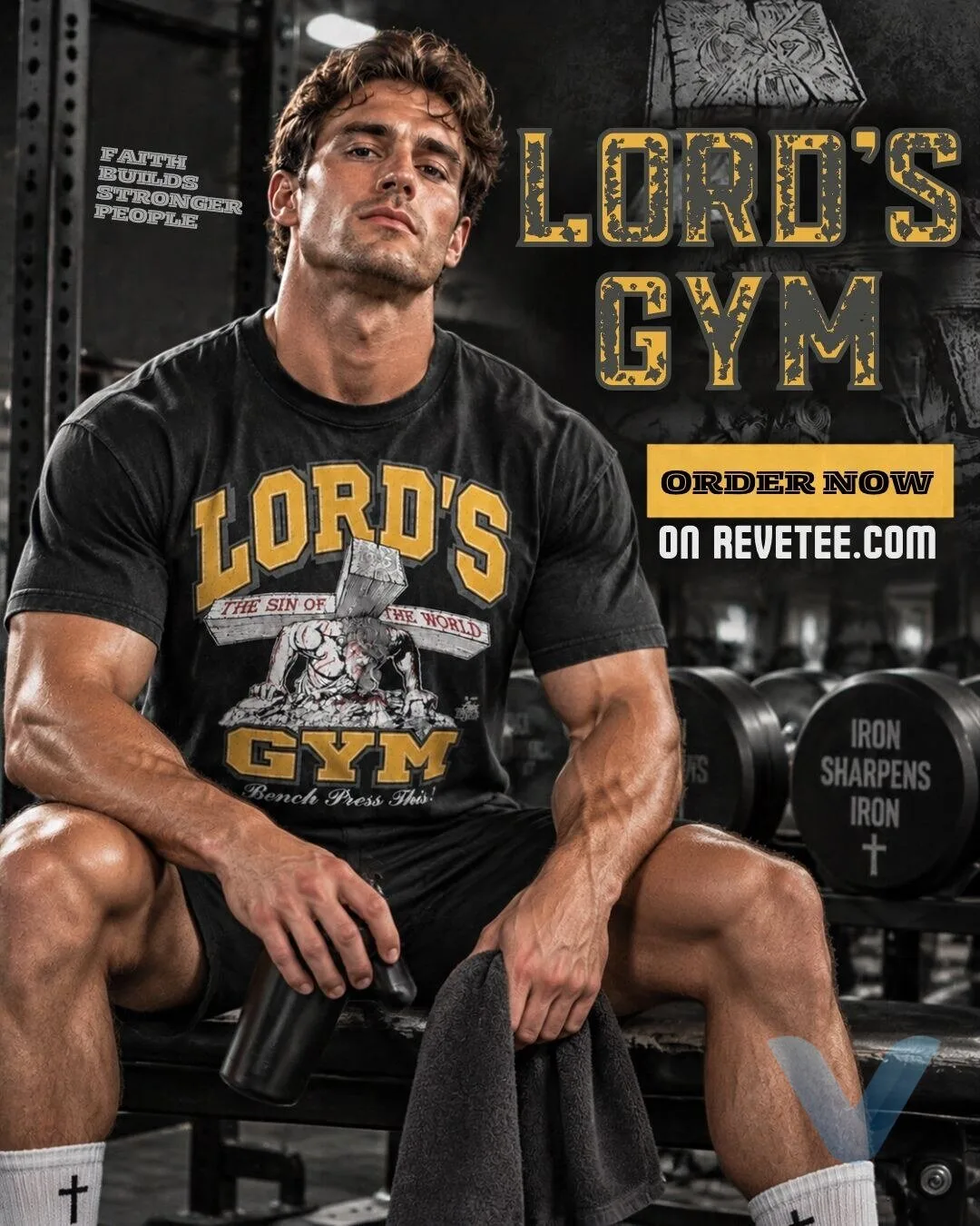 Christian McCaffrey Lords Gym Bench Press This Shirt Christian McCaffrey Lords Gym Bench Press This Shirt – image 3 of 5