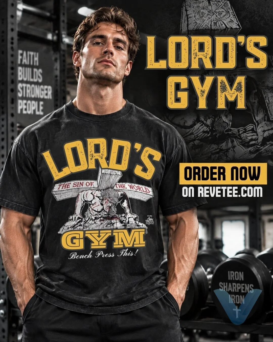 Christian McCaffrey Lords Gym Bench Press This Shirt Christian McCaffrey Lords Gym Bench Press This Shirt – image 4 of 5