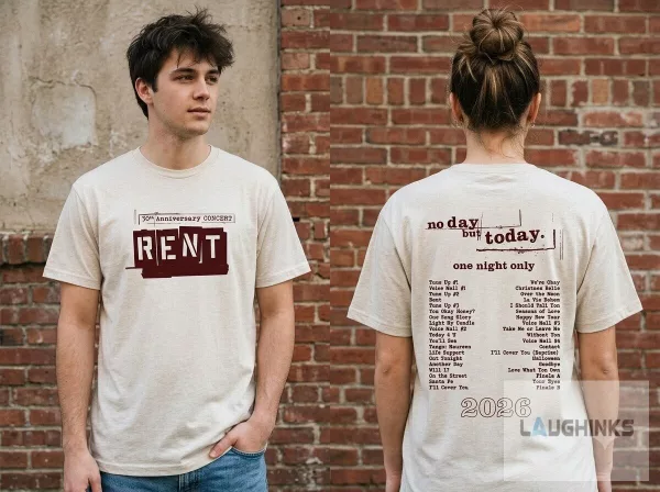No day but today one night only 2026 RENT Concert tee 30th Anniversary Merch
