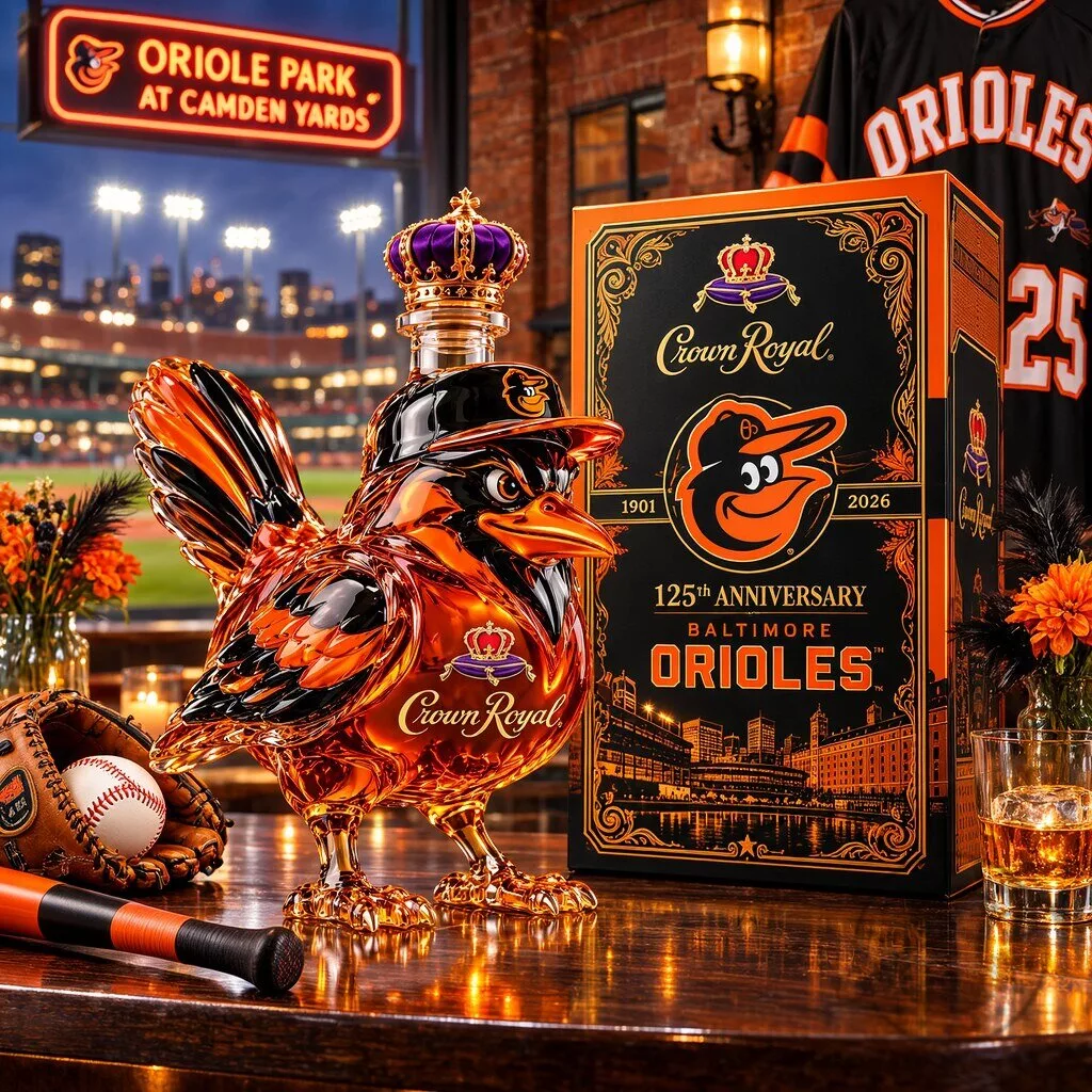 Baltimore Orioles 125th Anniversary (1901–2026) Whiskey Bottle Decanter