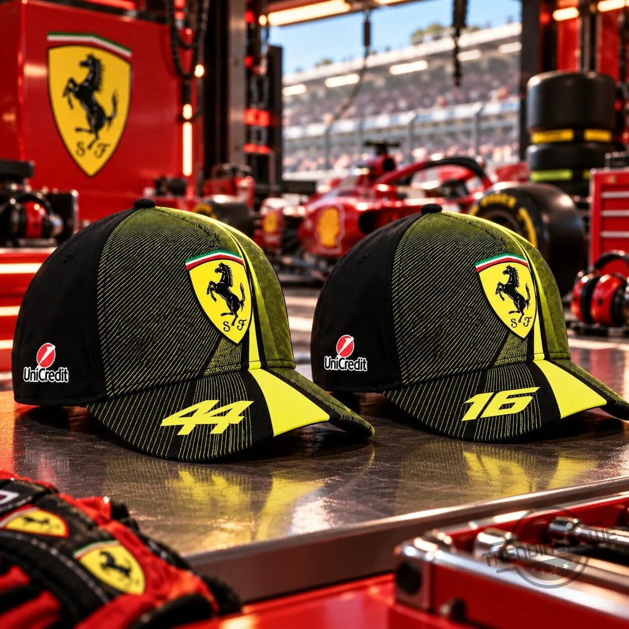 Scuderia Ferrari Vegas Charles Leclerc And Hamilton Hat Cap 3 Scuderia Ferrari Vegas Charles Leclerc And Hamilton Hat Cap