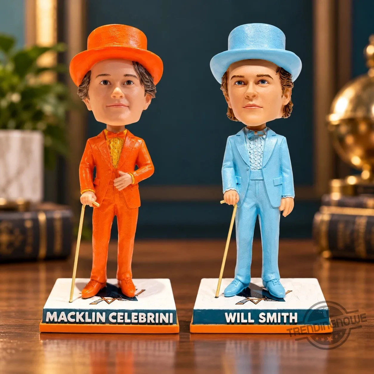 San Jose Sharks Macklin Celebrini And Will Smith Bobblehead Figure 7 San Jose Sharks Macklin Celebrini And Will Smith Bobblehead Figure