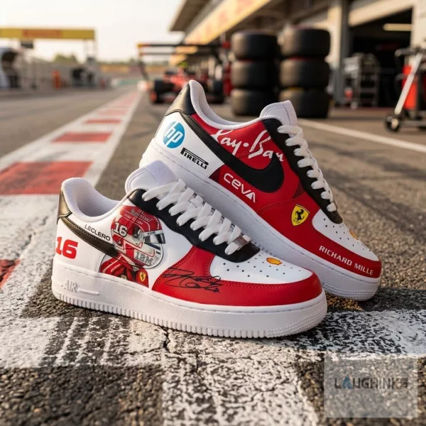 Scuderia Ferrari Formula 1 team Charles Leclerc 16 Nike Air force 1 Sneakers