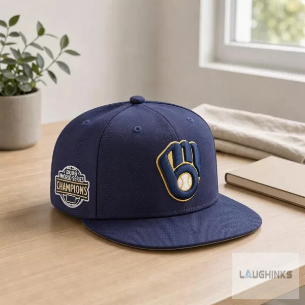 Milwaukee Brewers 2026 World Series Champions Baseball Cap Hat 2 Milwaukee Brewers 2026 World Series Champions Baseball Cap Hat