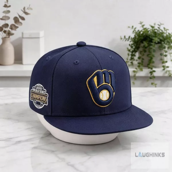 Milwaukee Brewers 2026 World Series Champions Baseball Cap Hat 3 Milwaukee Brewers 2026 World Series Champions Baseball Cap Hat