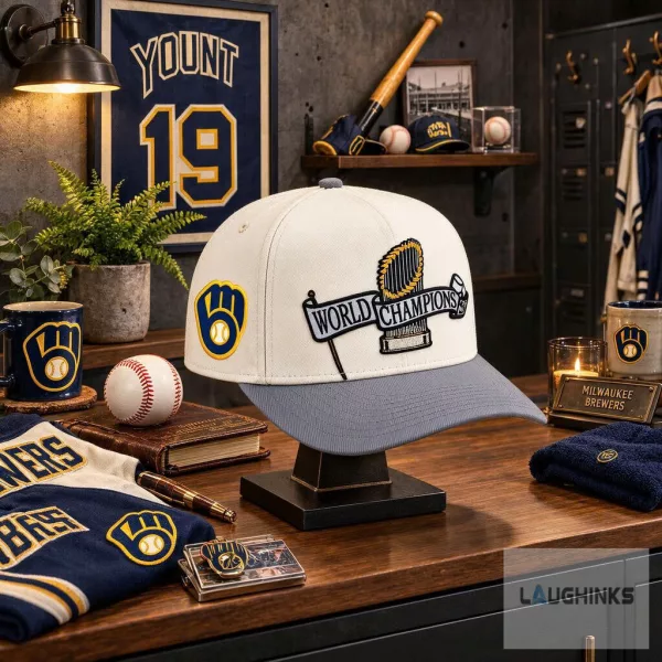 Milwaukee Brewers 2026 World Series Champions Baseball Cap Hat Snapback Trophy MLB Sports Fan Apparel