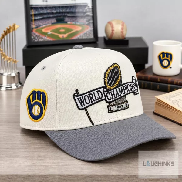 Milwaukee Brewers 2026 World Series Champions Baseball Cap Hat Snapback Trophy MLB Sports Fan Apparel