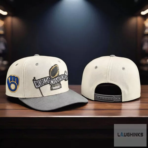 Milwaukee Brewers 2026 World Series Champions Baseball Cap Hat Snapback Trophy MLB Sports Fan Apparel