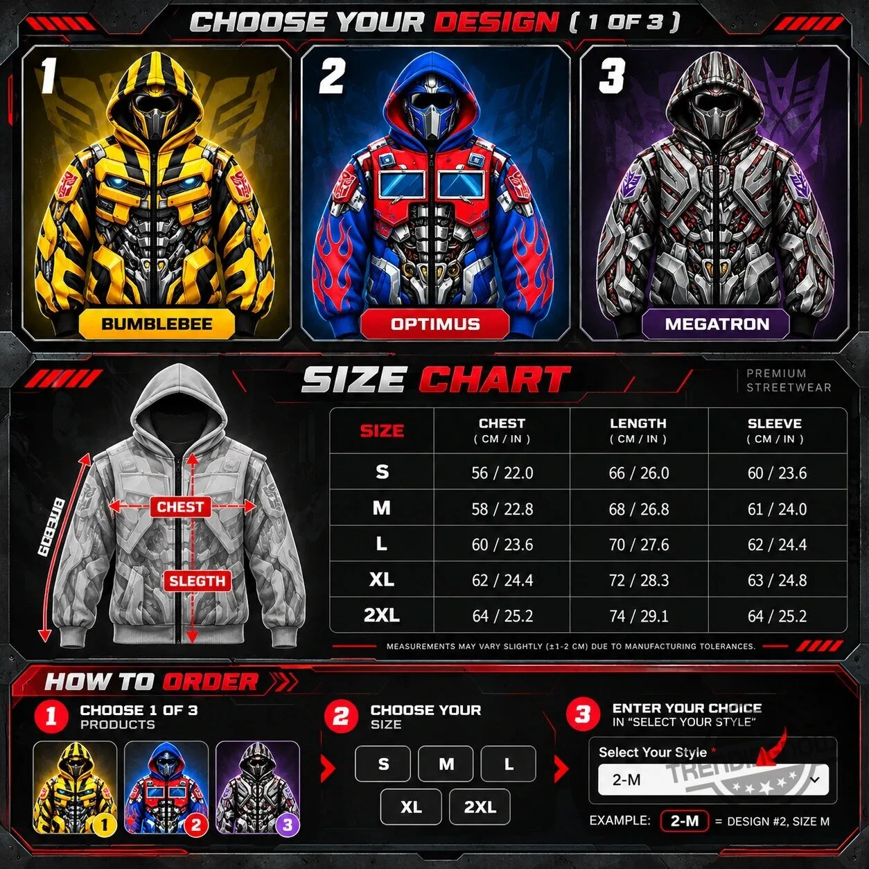 Transformers Bumblebee Optimus Prime And Megatron Mech Armor Jackets Zip Up Mask Hoodie 8 Transformers Bumblebee Optimus Prime And Megatron Mech Armor Jackets Zip Up Mask Hoodie