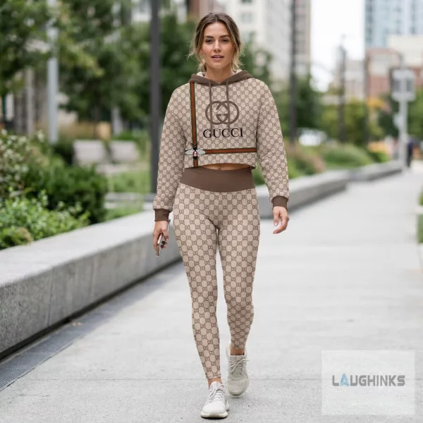 Gucci Bee Crop Hoodie and Leggings