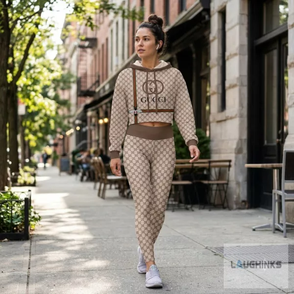 Gucci Bee Crop Hoodie and Leggings