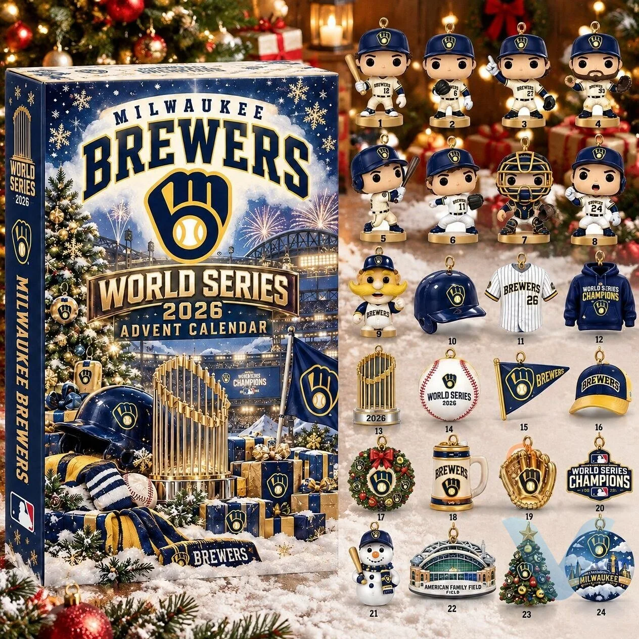 Milwaukee Brewers World Series 2026 Advent Calendar gift for fan 1 Milwaukee Brewers World Series 2026 Advent Calendar gift for fan