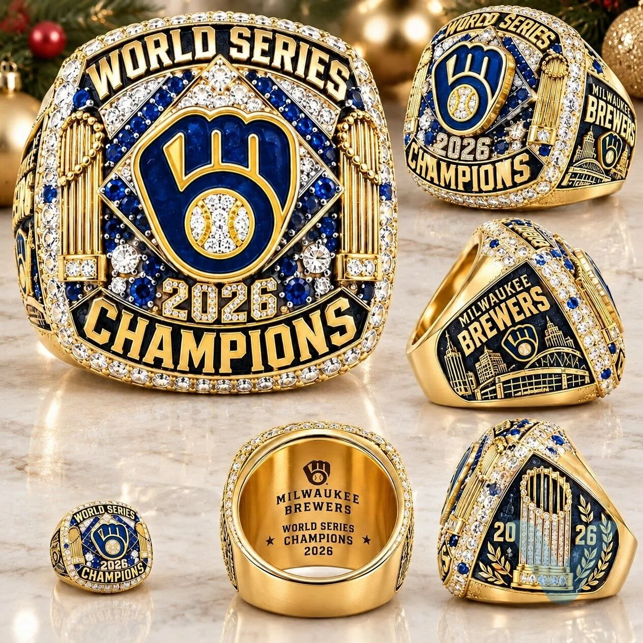 Milwaukee Brewers 2026 World Series Champions Ring gift for fan 5 Milwaukee Brewers 2026 World Series Champions Ring gift for fan