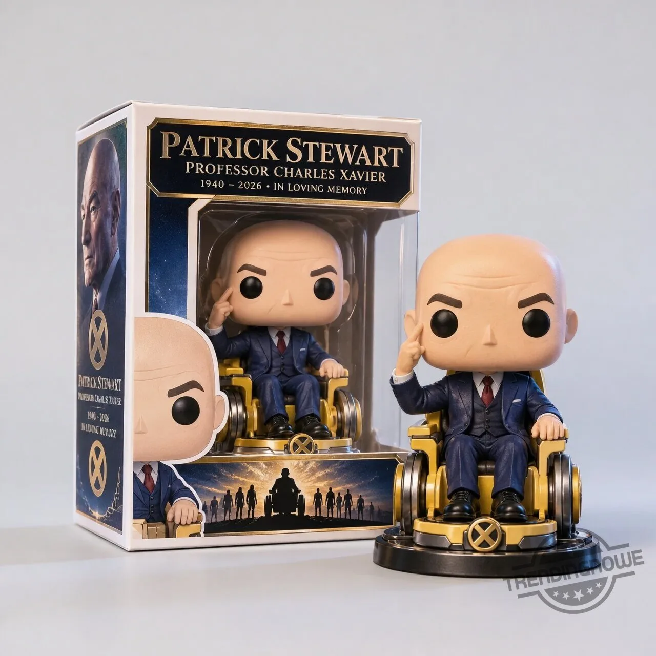 Patrick Stewart Professor Charles Xavier Memorial Funko Pop Figure 7 Patrick Stewart Professor Charles Xavier Memorial Funko Pop Figure