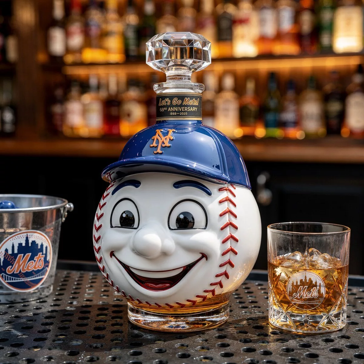 Let’s Go Mets! Mr. Met MLB 63rd Anniversary Decanter Bottle