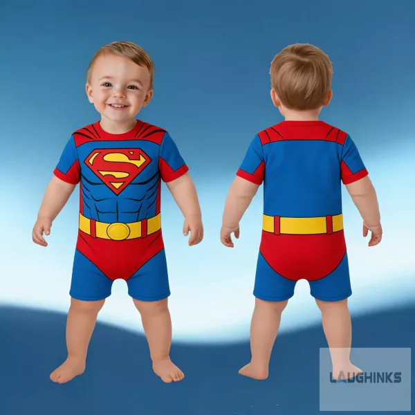 Superman Cosplay Baby Romper Shirt Near Me Last Minute Halloween Costume for Newborn Infant Kid