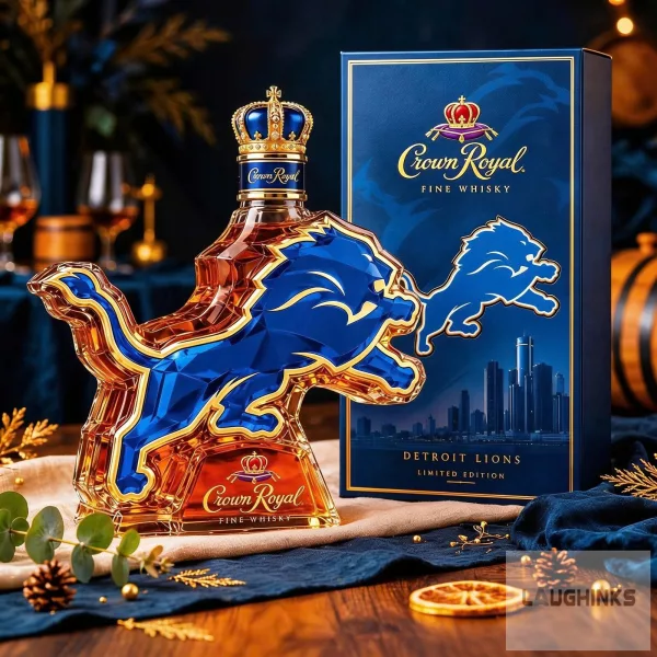 Crown Royal Detroit Lions Limited Edition Whiskey Decanter 1 Crown Royal Detroit Lions Limited Edition Whiskey Decanter