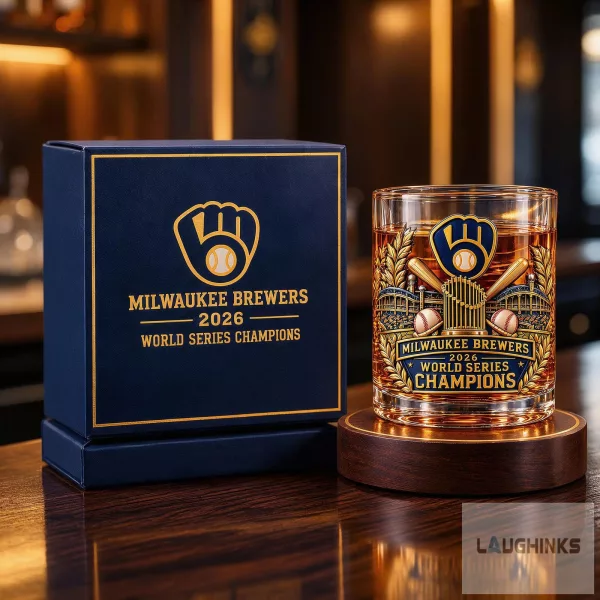 Milwaukee Brewers 2026 World Series Champions Whiskey Rocks Glass
