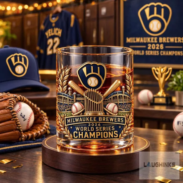 Milwaukee Brewers 2026 World Series Champions Whiskey Rocks Glass 2 Milwaukee Brewers 2026 World Series Champions Whiskey Rocks Glass