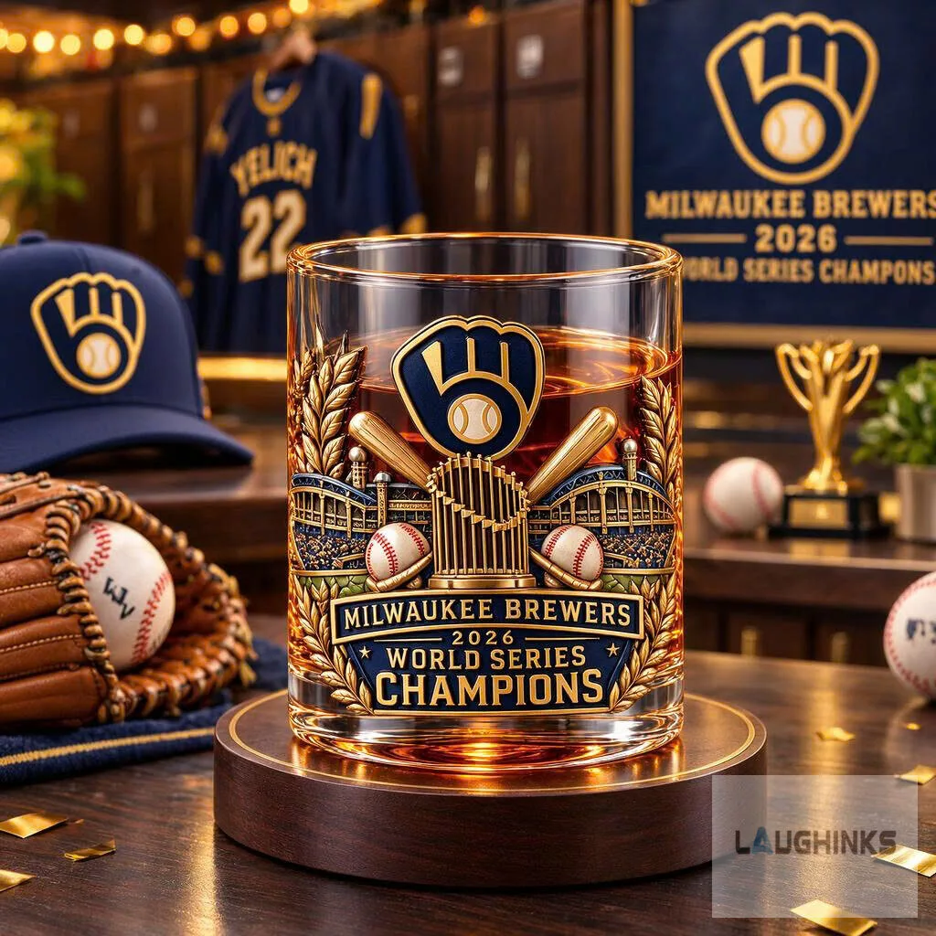 Milwaukee Brewers 2026 World Series Champions Whiskey Rocks Glass 6 Milwaukee Brewers 2026 World Series Champions Whiskey Rocks Glass